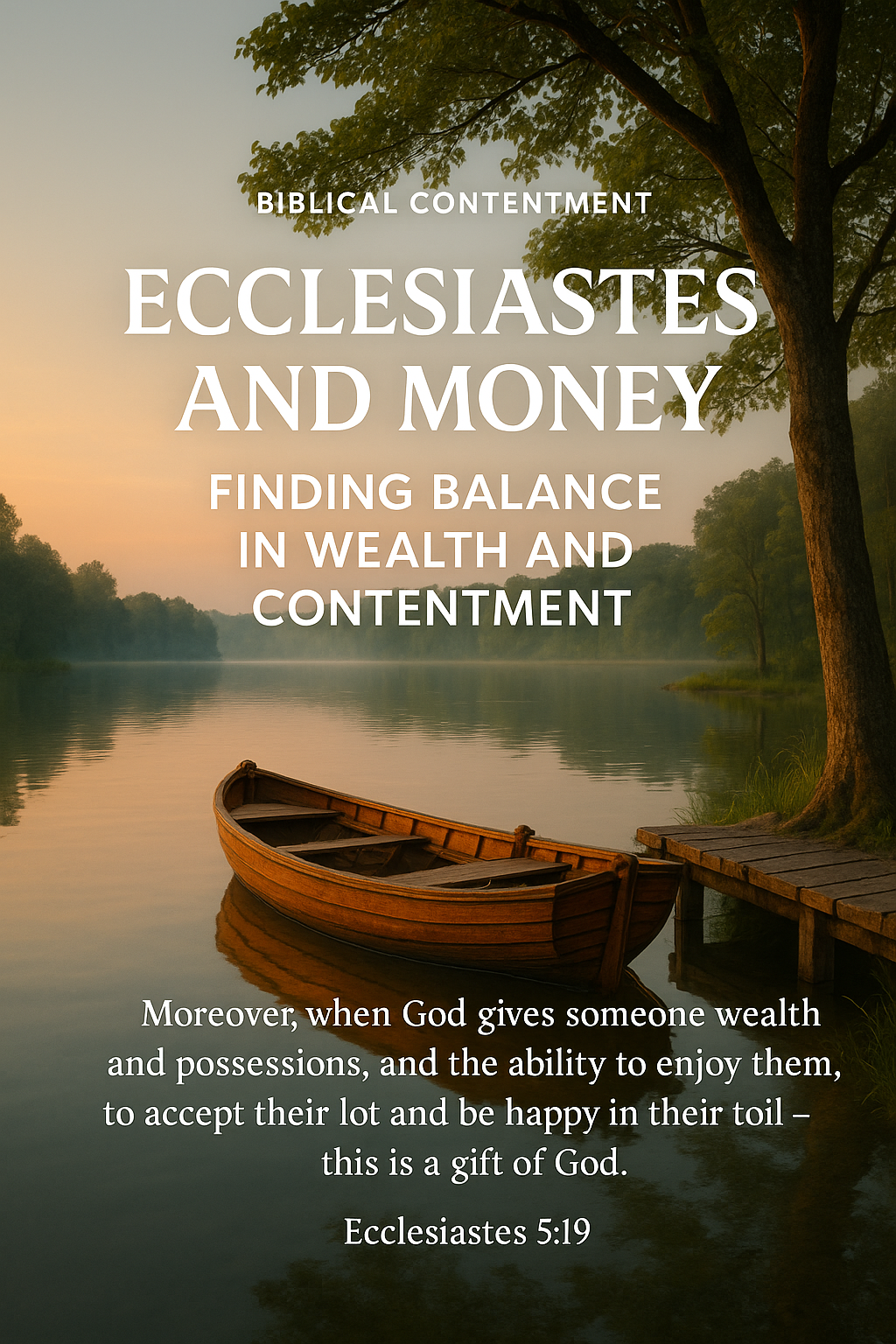 Peaceful scene representing the balance between wealth and contentment from Ecclesiastes